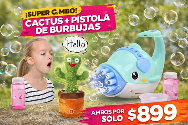 Burbujero Pistola + Cactus Bailarin